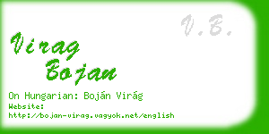 virag bojan business card