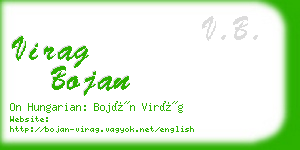virag bojan business card